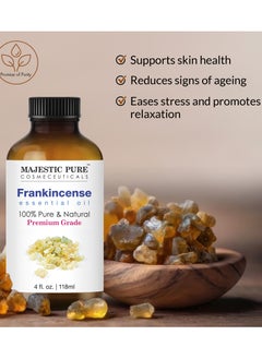 Majestic Pure Frankincense Essential Oil - 118 ml | 100% Pure and Natural | Premium Grade Essential Oils for Aromatherapy, Diffusers, Skin, Massage and Humidifiers |  - Image 4