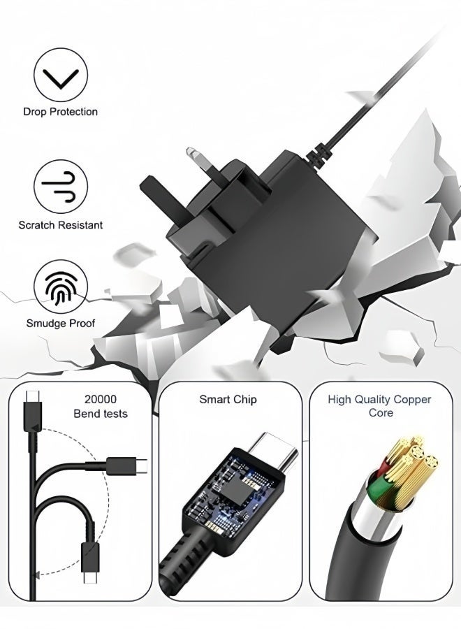 YINPAGE For Nintendo Switch Charger Cable Ac Power Adapter for Switch lite, Dock, OLED, Pro Controller UK Plug 15V 2.6A Fast Charging Support TV Mode - Image 5