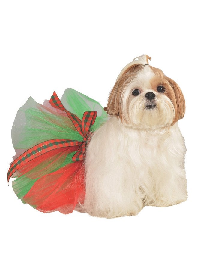 Rubies Rubie's Christmas Costume Pet Tutu, Red/Green, Small/Medium - Image 1