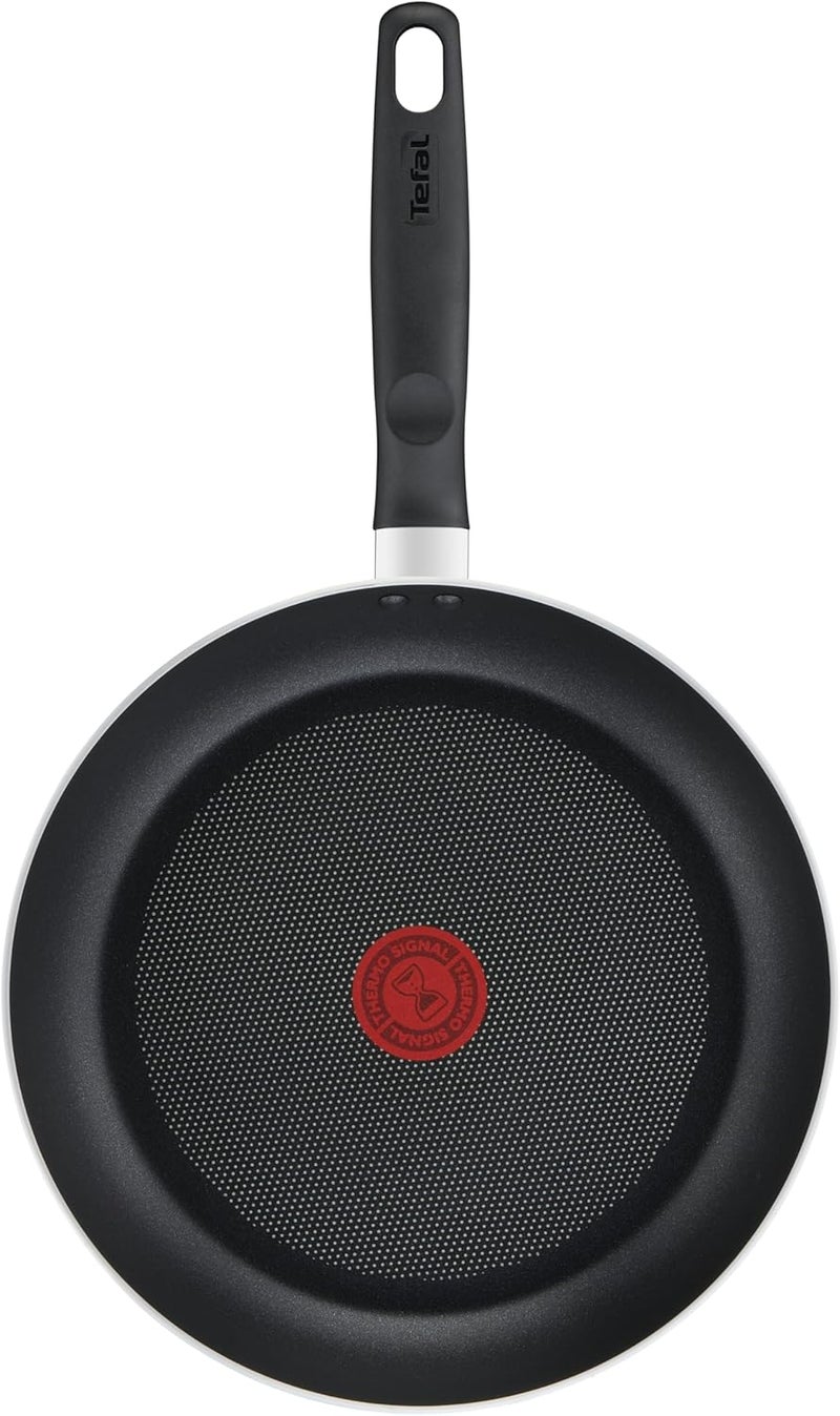 T-fal TEFAL Cookware Set of 9 PCs |Super Cook| frypan 24 cm/wokpan 28 cm/stewpots 22/24 cm/spoon/slotted spoon/slotted spatula | Aluminium Non-Stick with Thermo Signal | Black | 2 Years Warranty | B459S984 - Image 2