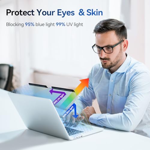 Mao Yeye Magnetic Anti Blue Light Screen Protector for MacBook Air/Pro 13 Inch (2016-2022, M1, M2 ), Removable MAC 13.3" Blue Light Filter, Bubble-Free Install, Eye Protection Glare Laptop Screen Protector - Image 2