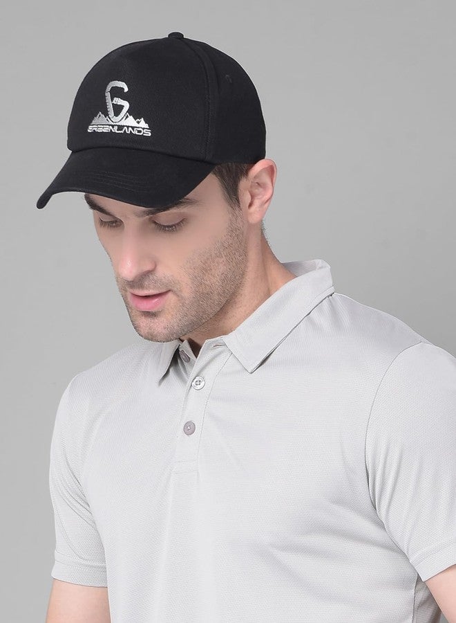 GREENLANDS Quadra Cap- 100% Made in India | Unisex Fashion Accessory for Trendy Comfort and Style (in, Alpha, Free Size, Black) - Image 2