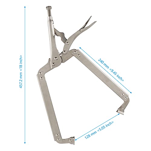 SEHOI 3PCS 18 Inches C-clamp Locking Pliers with Swivel Pads, Locking Clamp Pliers, Welding Clamps for Wood Working and Welding - Image 2