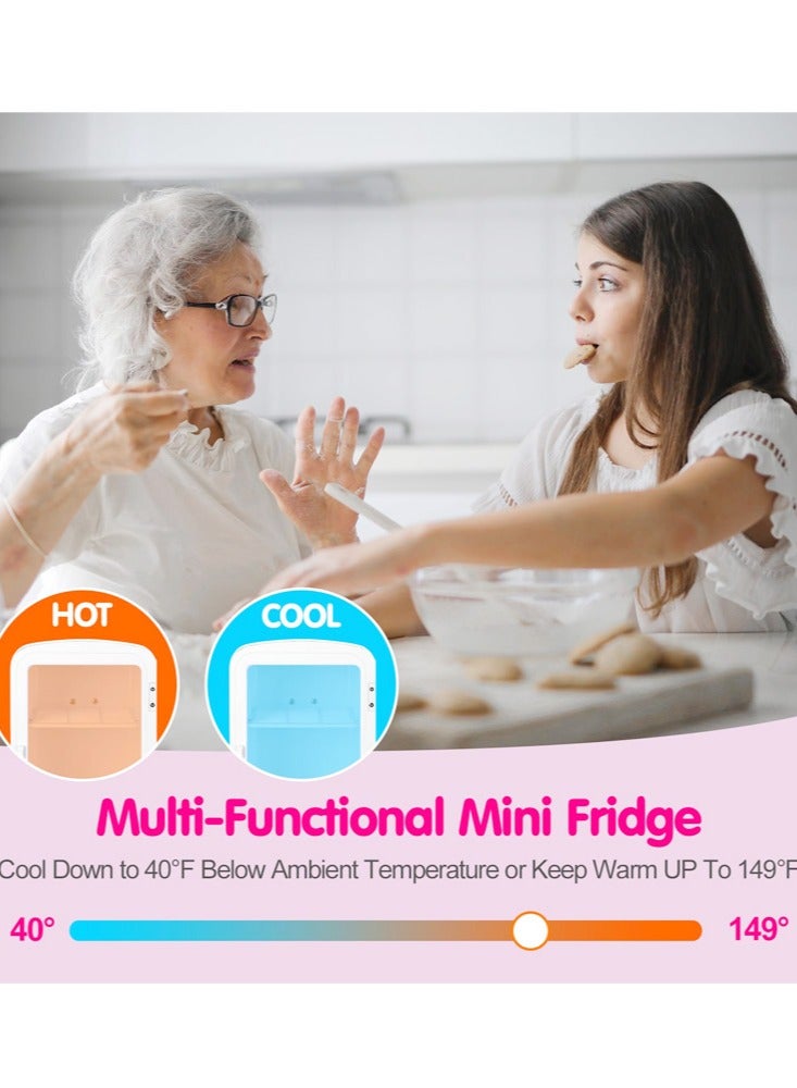 Joshberg Mini Fridge, 4 Liter /6 Cans Skincare Fridge for Bedroom, Dorm, Car, Office,  Small Compact Fridge, Thermoelectric Cooler and Warmer - Image 4