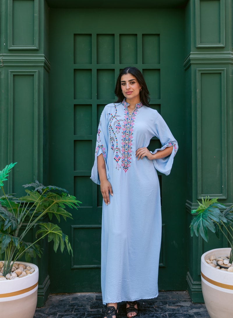 Plain jalabiya with different designs  - Image 1