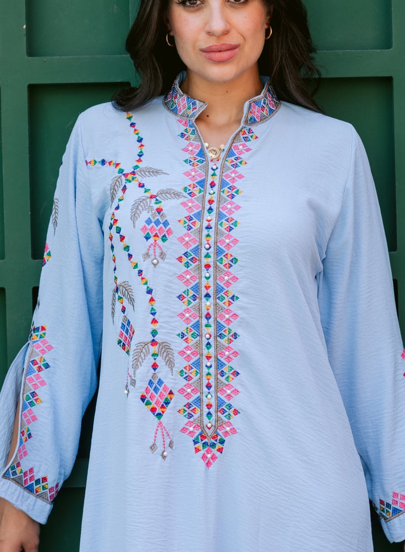 Plain jalabiya with different designs  - Image 2