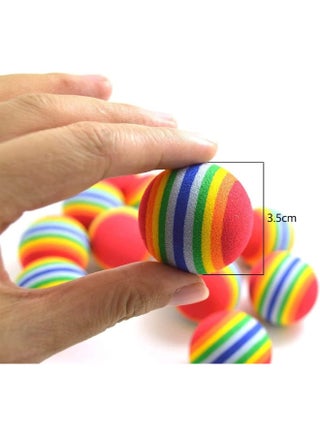 NeoStyle 10 Pcs Rainbow Ball Cat Toy, Interactive Indoor Kittens Favorite Toys, Pet Ball Toys for Cat Puppy Kitty Activity Play Training - view 4