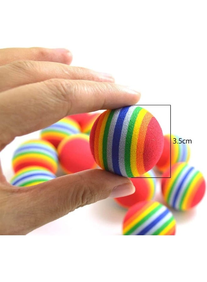 NeoStyle 10 Pcs Rainbow Ball Cat Toy, Interactive Indoor Kittens Favorite Toys, Pet Ball Toys for Cat Puppy Kitty Activity Play Training - Image 4