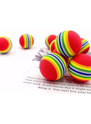 NeoStyle 10 Pcs Rainbow Ball Cat Toy, Interactive Indoor Kittens Favorite Toys, Pet Ball Toys for Cat Puppy Kitty Activity Play Training - view 3