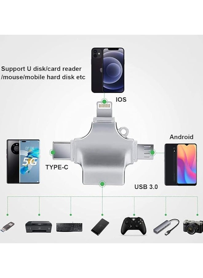 Generic 3-in-1 OTG Adapter - Type-C/Lightning/Android to USB 3.0/C and Type-C to Lightning Adapter - Compatible with Android/iOS/Micro Devices for Photo, Video, Audio, and File Transfer  - Image 3