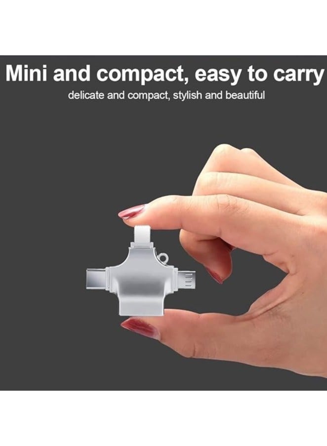 3-in-1 OTG Adapter - Type-C/Lightning/Android to USB 3.0/C and Type-C to Lightning Adapter - Compatible with Android/iOS/Micro Devices for Photo, Video, Audio, and File Transfer