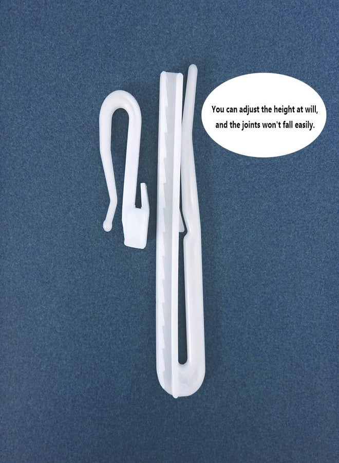Kuasting 30 pcs Adjustable Curtain Hooks Plastic Toughness Depth Pinch Pleat Drapery Hooks for Pleated Drapes Shower Curtain Hooks(70mm) - Image 5