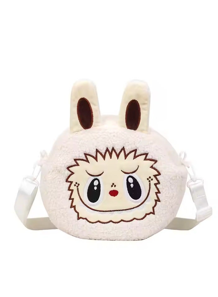 Generic Kawaii Labubu Plush Crossbody Bag – Cute Anime Monster Shoulder Bag for Kids, Large Capacity Cartoon Character Purse, Soft Plush Travel Bag for Boys & Girls, Adjustable Strap, Perfect Gift for Toddlers - Image 1