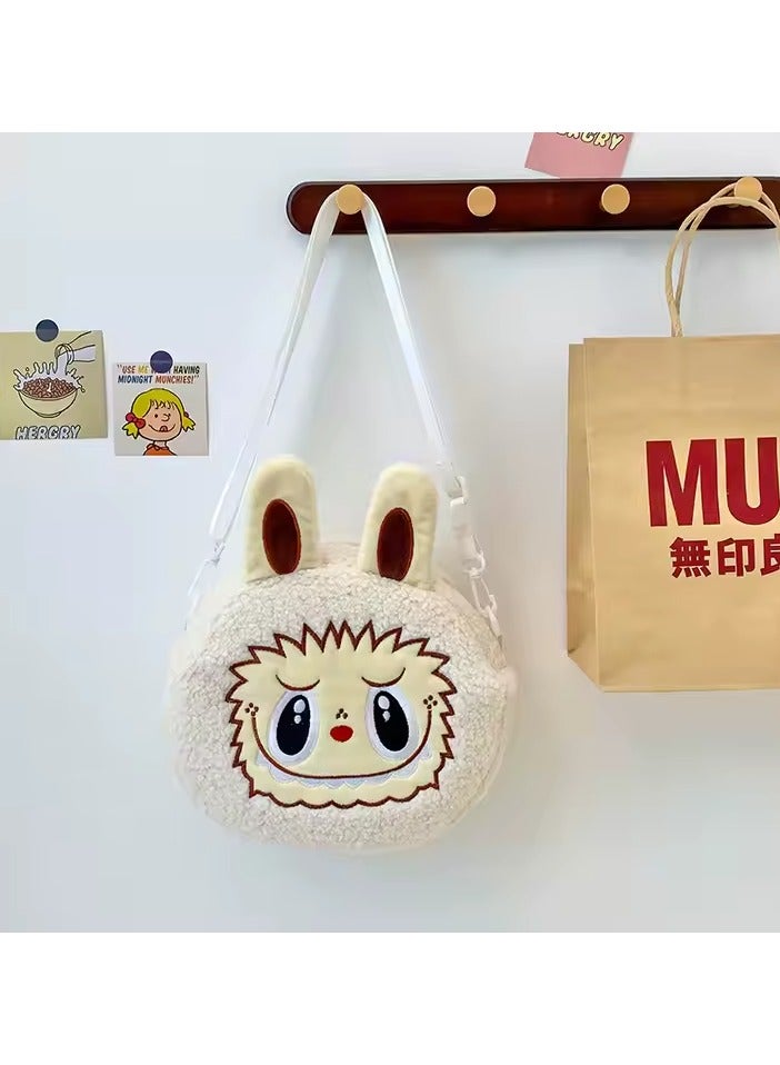 Generic Kawaii Labubu Plush Crossbody Bag – Cute Anime Monster Shoulder Bag for Kids, Large Capacity Cartoon Character Purse, Soft Plush Travel Bag for Boys & Girls, Adjustable Strap, Perfect Gift for Toddlers - Image 5