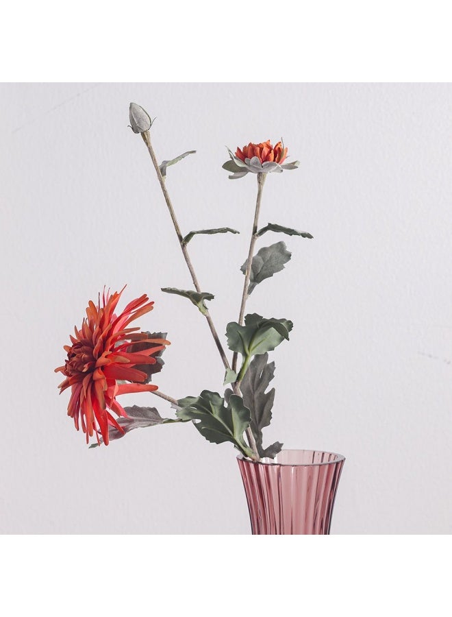 DANUBE HOME Bloomvogue Artificial Chrysanthemum Flowers Real Touch Bouquet for Wedding Party Garden Shop Home Table Centerpiece Decoration 50Cm Orange - Image 1