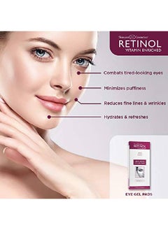 RETINOL Retinol Antiaging Eye Gel Pads The Original Retinol Instant Depuff Treatment Soothing Vitamin A Eye Gel Pads Reduce Puffiness & Refresh For A Quick, Visible Improvement In Appearance Of Eyes  - Image 3