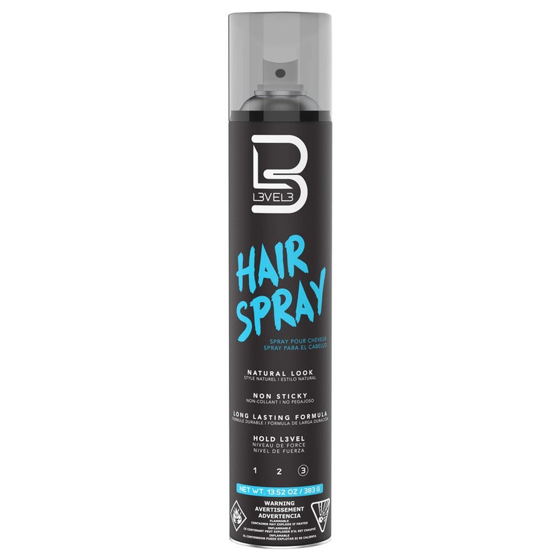 Level 3 L3 Level 3 Hair Spray - Long Lasting and Strong Hold - Great for Men and Women - Level Three - Suitable for All Hair Types (Hair Spray, 12.95 Fl Oz (Pack of 1) - Image 1