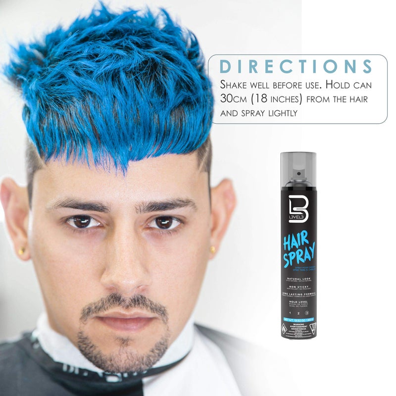 Level 3 L3 Level 3 Hair Spray - Long Lasting and Strong Hold - Great for Men and Women - Level Three - Suitable for All Hair Types (Hair Spray, 12.95 Fl Oz (Pack of 1) - Image 4