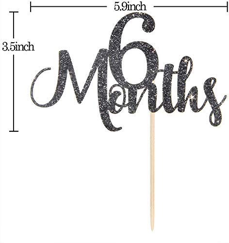 Festiko Happy 6 Months Birthday Decoration Combo - Half Birthday Party Decor for 1/2 Year Celebration (Happy 6 Month Combo-4) | Black - Image 4