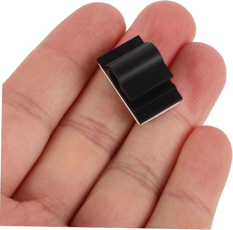 Black Self Adhesive Cable Clamps 200pcs Easy Install Indoor Outdoor Wire Management - Image 4