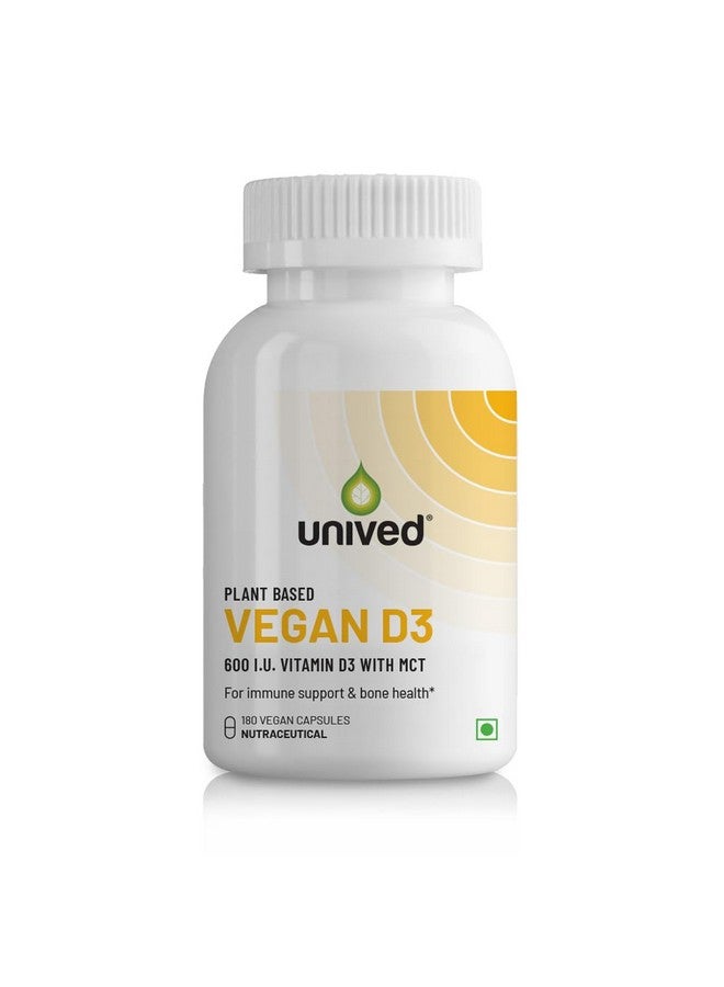 Unived Plant-Based Vitamin D3 from Lichen with Medium Chain Triglycerides (Capsule, 180 Servings) - Image 1