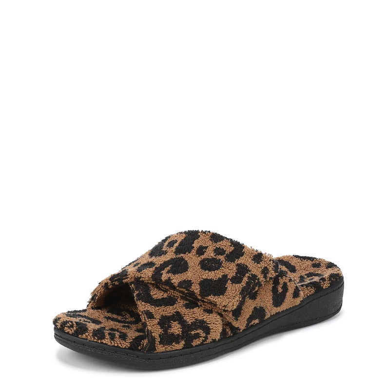 Vionic Women's Relax II Slipper, Brown Multi Leopard, 8 - Image 1