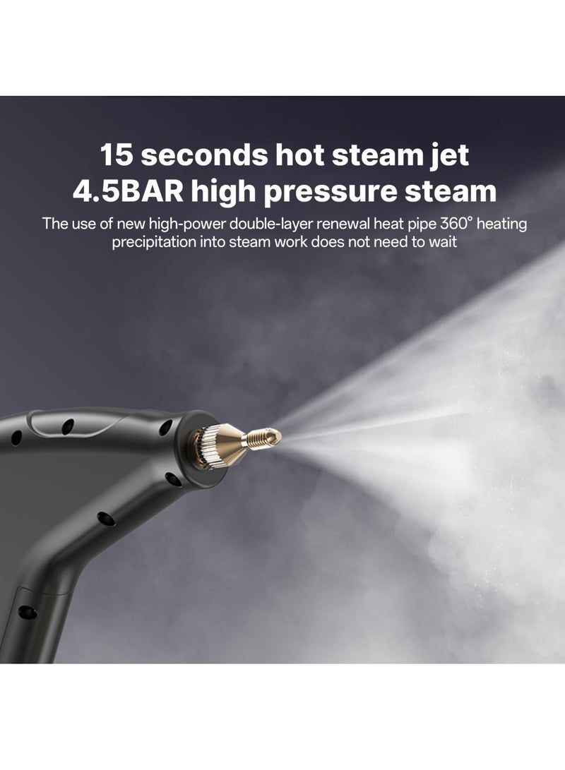 ET-LIFE Steam Cleaner, 4.5Bar Pressurized Steamer for Cleaning, Multi-Purpose Steamer for Home, Handheld Steam Cleaner, with 6pcs Accessories, Car Steamer, Portable Steam Cleaner for Kitchen, Bathroom, Tile - Image 5