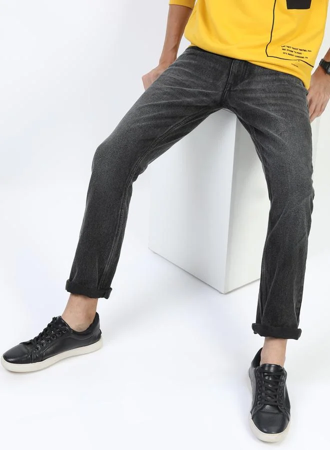 HIGHLANDER Highlander Mid Rise Jeans with Button Closure