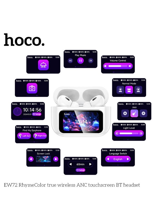 هوكو. سماعة رأس EW72 RhymeColor اللاسلكية بتقنية ANC تعمل باللمس بتقنية البلوتوث - Image 4