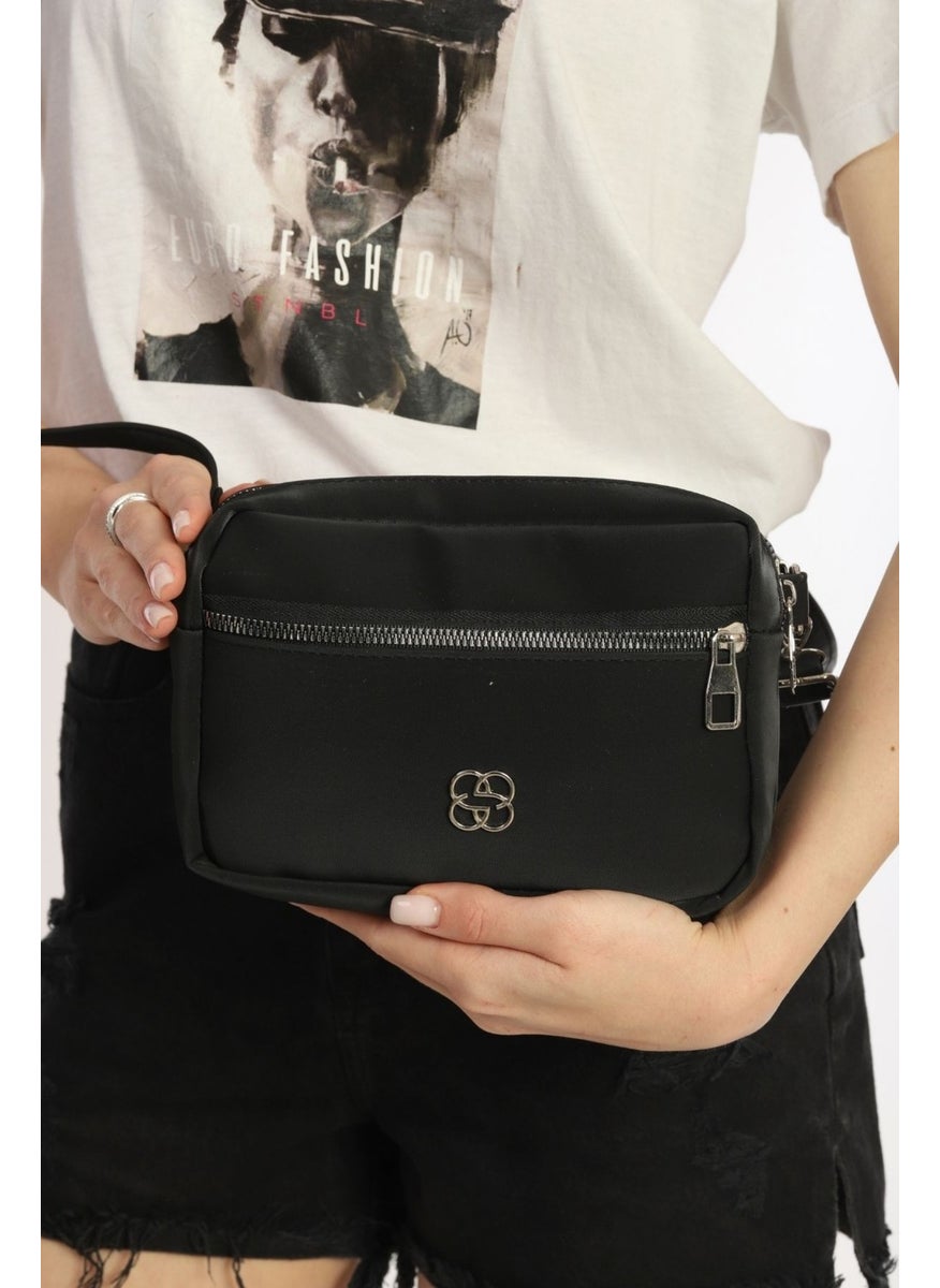tonny black - Women's Multi-Compartment Crossbody Adjustable Shoulder Strap Zipper Waterproof Small Handbag and Shoulder Bag - Image 1