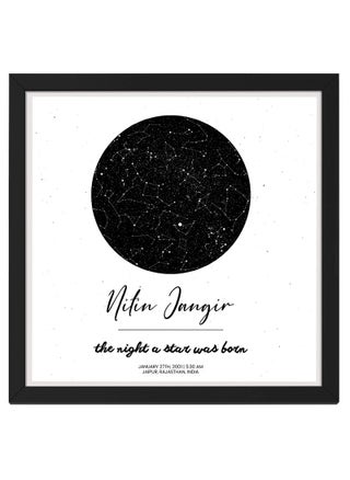 Ritwikas Personalized Zodiac Starmap Position Customized Constellations With Your Name Message Date Place Frame with Asterism For Table Desk Size 95 x 95 Inch Black White Set of 1 - pzsku/Z62560FA9149BEB68168DZ/45/1745820719/1d338c09-22ff-4316-b9cb-4d5b0aa43185
