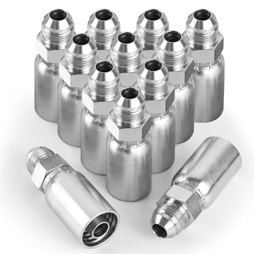 Zinger 12Pack 12 Hydraulic Hose Fitting12 Hose x 12 JIC 37 Male Hydraulic End Crimp Fitting Compatible with Dayco Weatherhead USeries - Image 1
