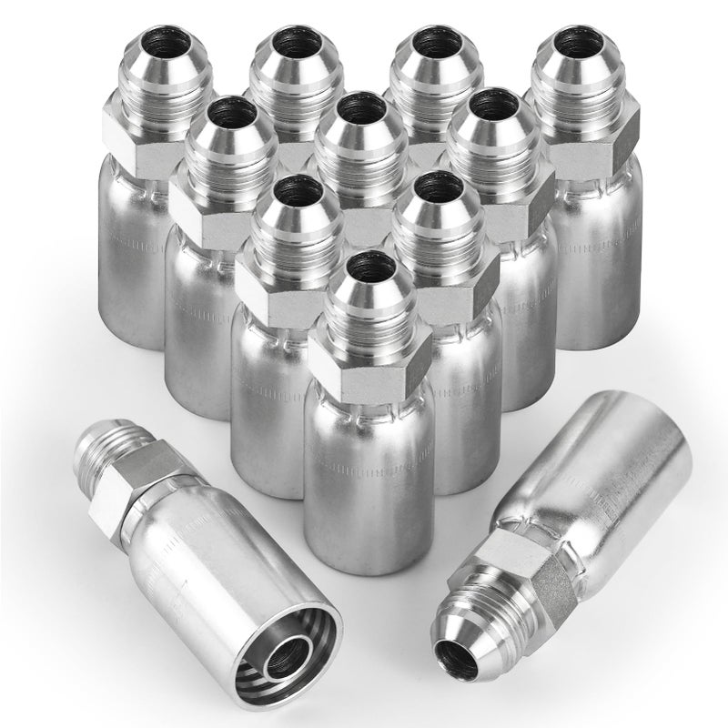 Zinger 12Pack 12 Hydraulic Hose Fitting12 Hose x 12 JIC 37 Male Hydraulic End Crimp Fitting Compatible with Dayco Weatherhead USeries - Image 2