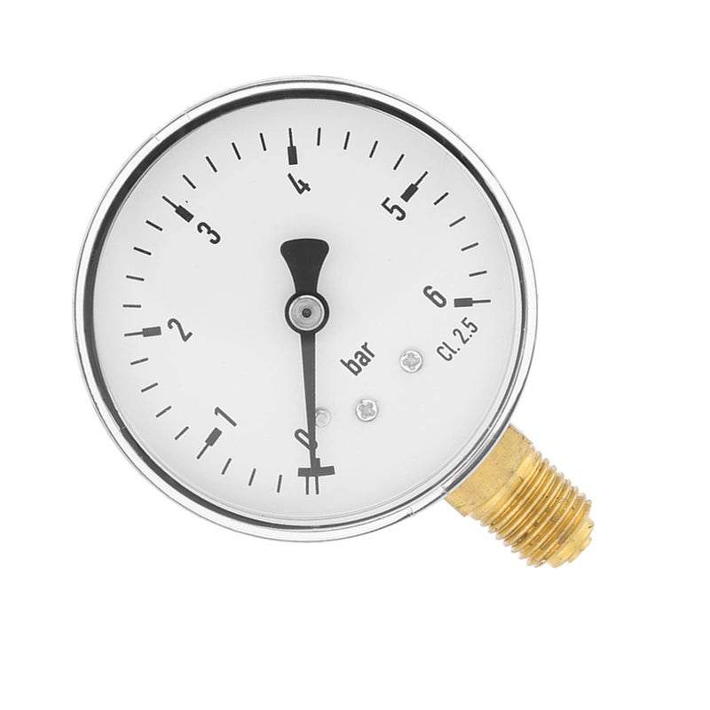 1 4 Inch NPT Side Mount Hydraulic Pressure Gauge Manometer 0 To 6 Bar Measurement Range - Image 4