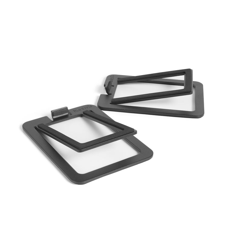 Kanto S2 Tilted Desktop Speaker Stands for Small Speakers & Compact 2â€-3â€ Studio Monitors | Supports 6 lbs | Damping Foam Padding | Pair | Black - Image 1