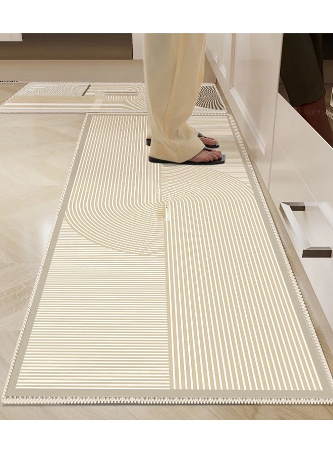 NKX Kitchen Floor Mats Rugs Set, Cushion Floor Carpet, Waterproof, Oil Resistant and Anti-Fatigue PU Standing Mat for Kitchen 45X180Cm  - Image 1