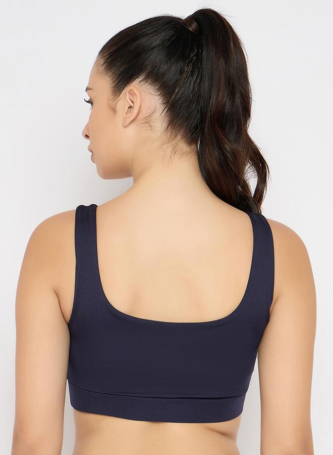 Clovia Navy Medium Impact Sports Bra with Removable Cups - Image 4