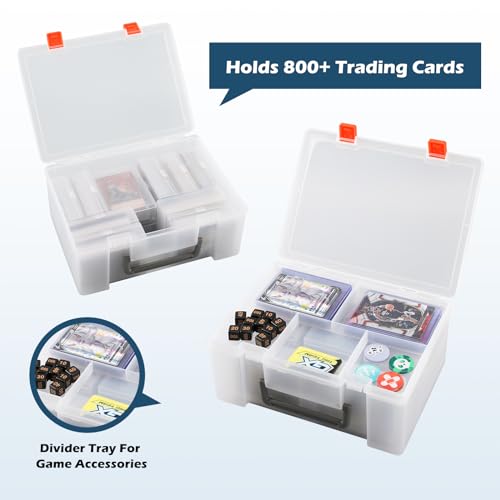 Saichotoy Trading Card Storage Box Card Case Holder Organizer for 800 Pokemon MTG Yugioh TCG Cards with 11 Individual Starter Deck Box Each Holds 70 Cards - Image 5