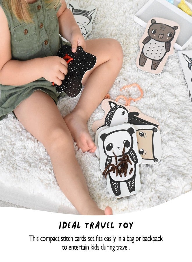 Wee Gallery Holiday Lacing Cards, Sewing Board and Travel Game for Toddlers and Preschoolers, Fine Motor Skills Toy, Montessori-Inspired Educational Kids Craft Activity for Ages 3+ - Image 4