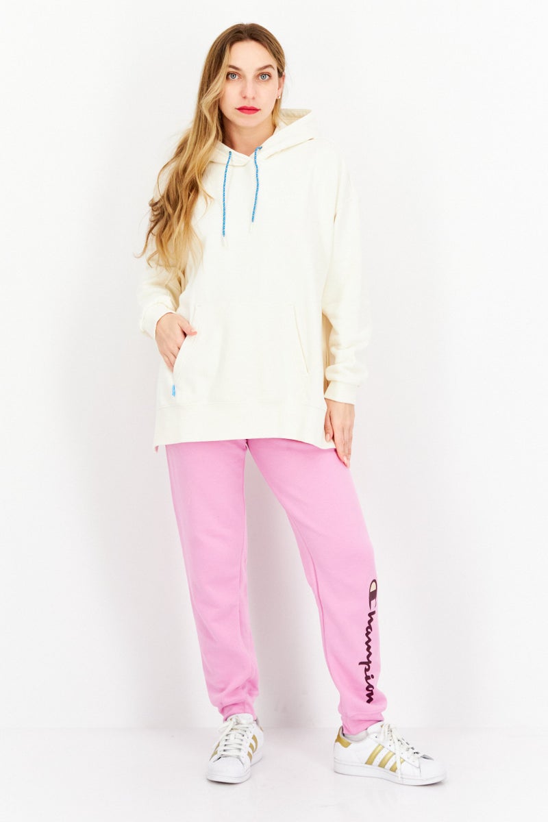PUMA ملابس رياضية نسائية بأكمام طويلة وقبعة، خارجية، كريمي - Image 3