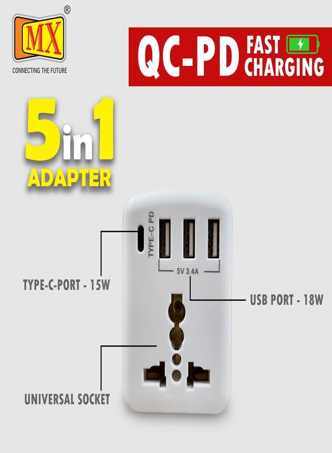 MX 5A to 15A Converter Plug | 3-Pin Universal Adapter | Heavy-Duty Power Converter Socket | Universal Socket Plug (MX-4211, Pack of 2) - Image 4