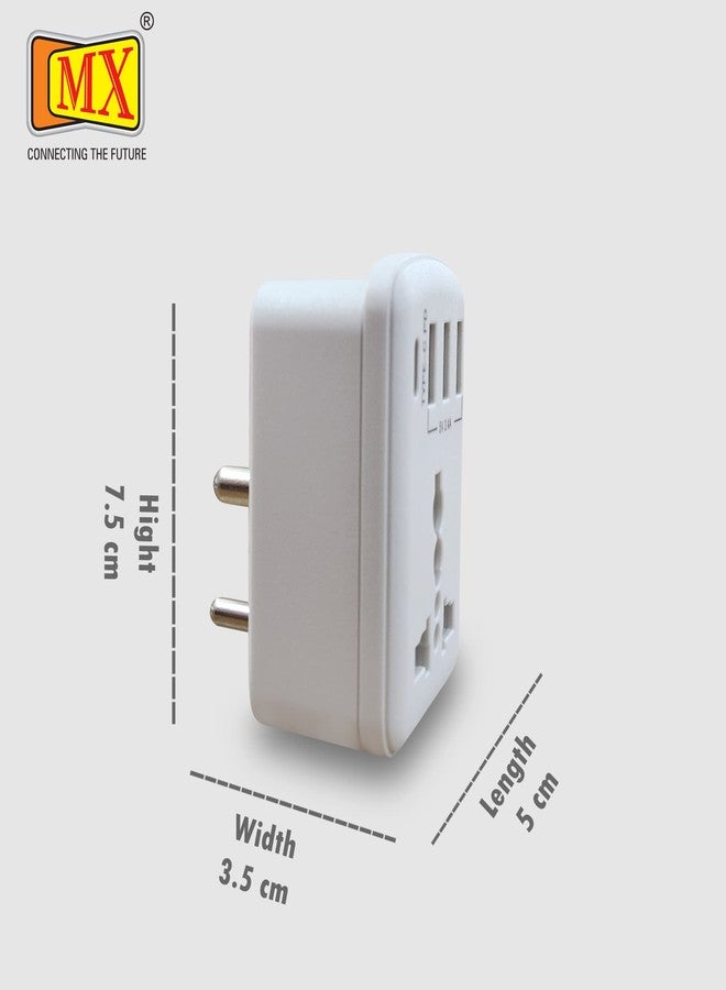MX 5A to 15A Converter Plug | 3-Pin Universal Adapter | Heavy-Duty Power Converter Socket | Universal Socket Plug (MX-4211, Pack of 2) - Image 5