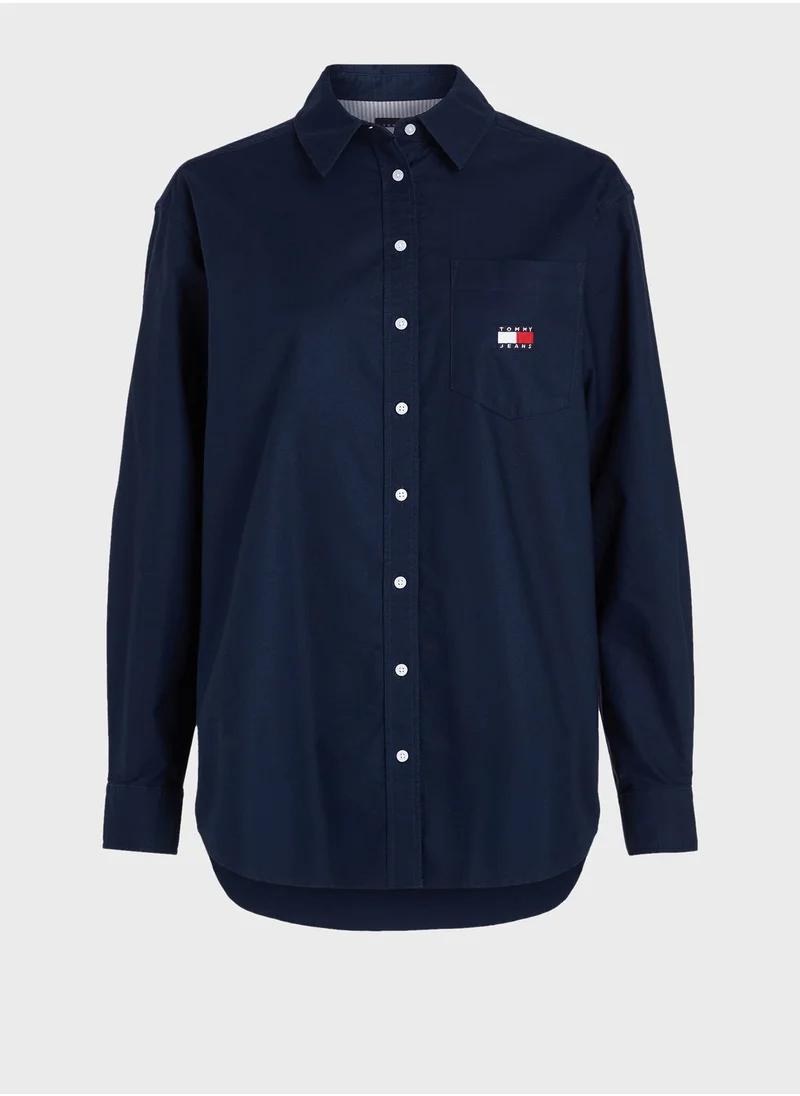 TOMMY JEANS Button Down Boyfriend Shirt