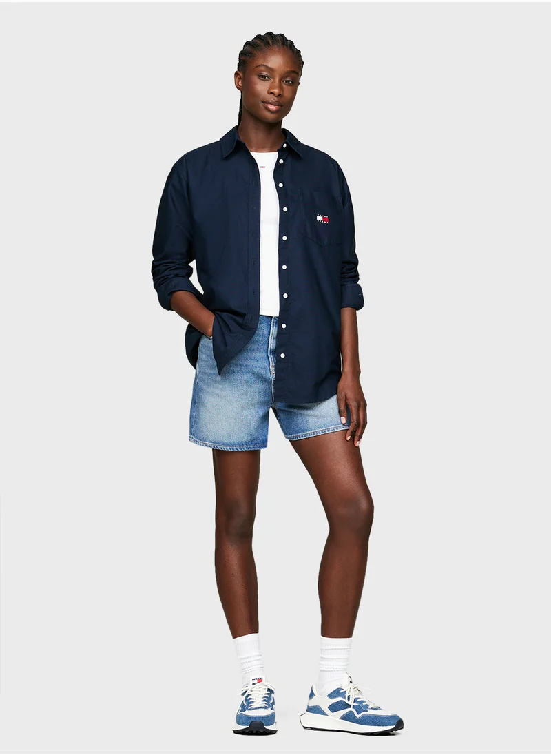 TOMMY JEANS Button Down Boyfriend Shirt