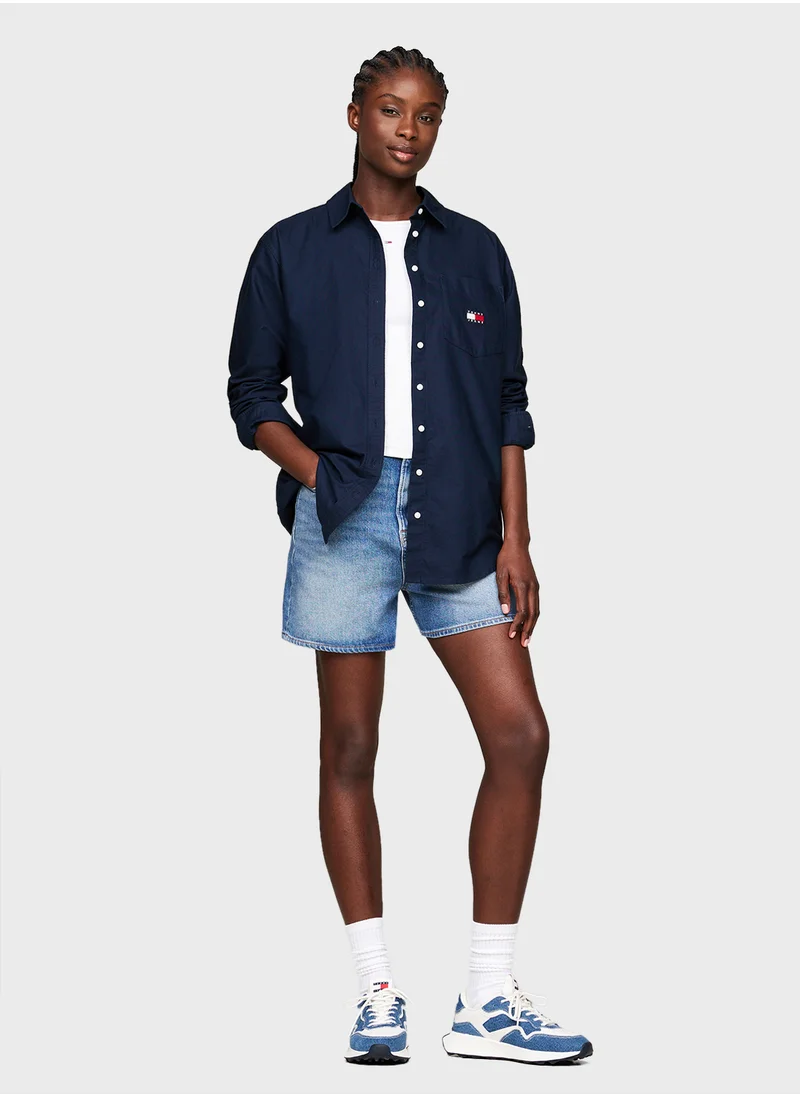 TOMMY JEANS Button Down Boyfriend Shirt