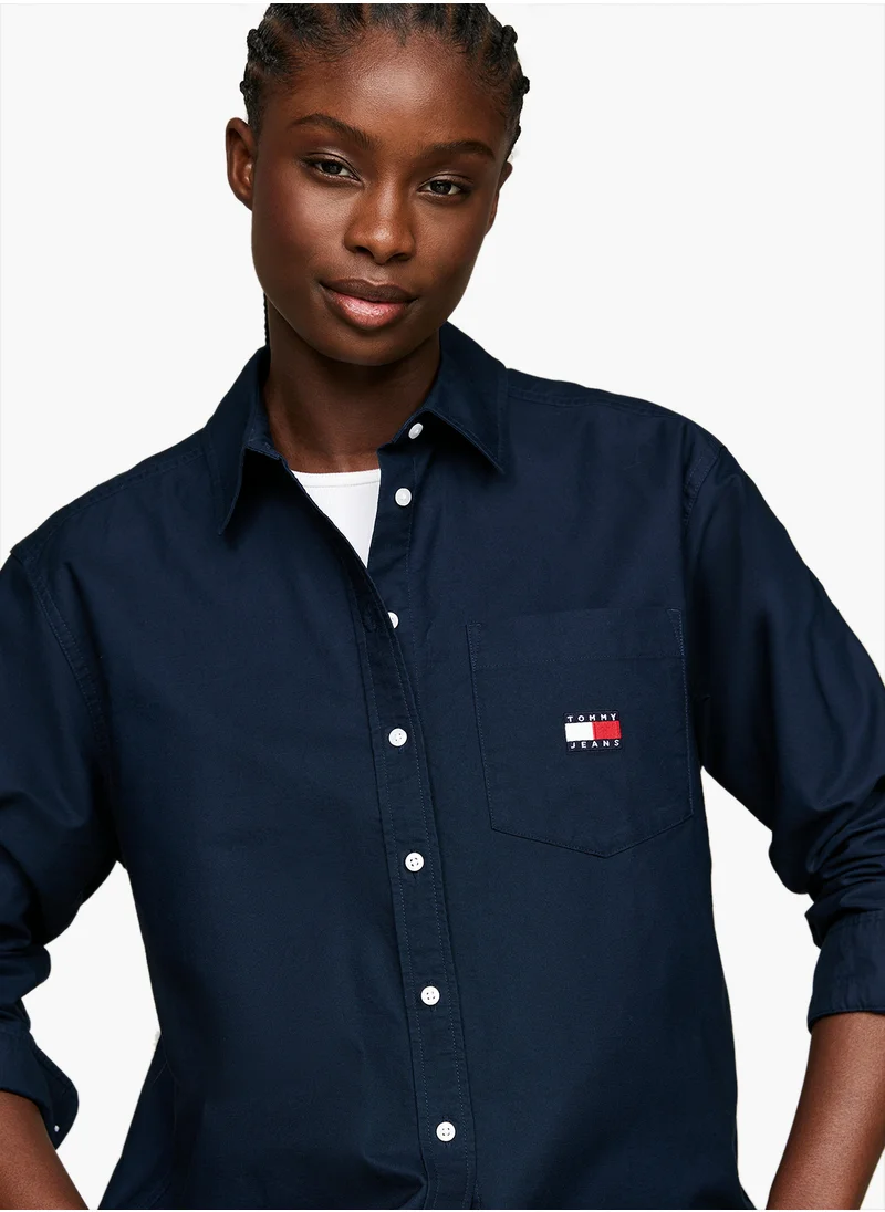 TOMMY JEANS Button Down Boyfriend Shirt