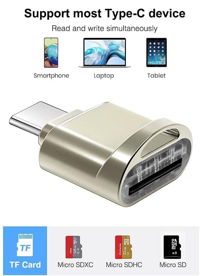 بشكل مختصر قارئ بطاقات Type C وMicro SD/TF، محول OTG محمول من USB-C مع سير مضاد للفقد، متوافق مع آيفون 17/16/15 برو ماكس، أجهزة اللابتوب، ماك بوك، سامسونج إس25/إس24/إس23، جوجل بكسل 10/9/8، وجميع الهواتف الذكية الأخرى المدعمة بمنفذ Type C - Image 2