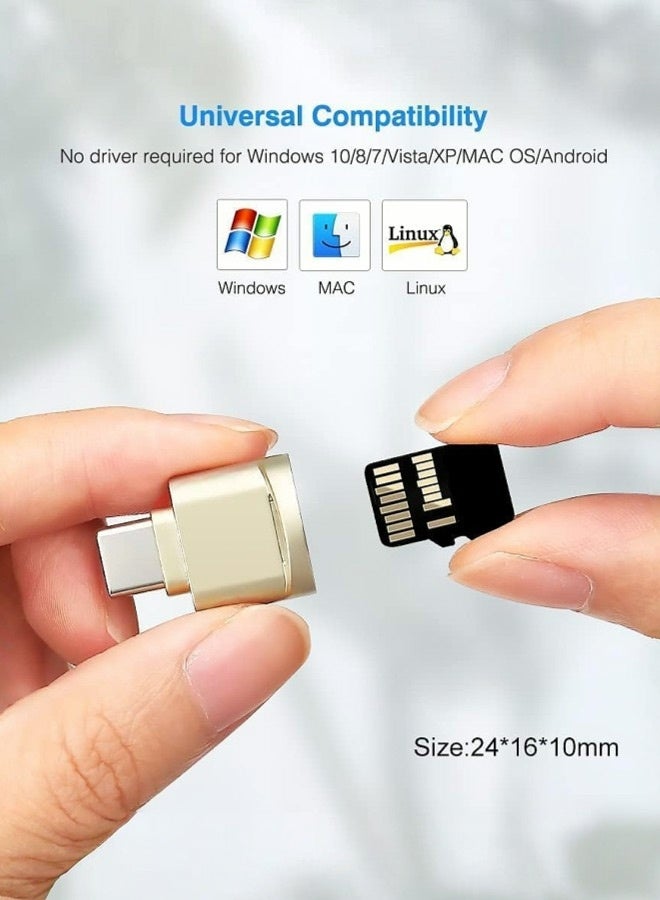 بشكل مختصر قارئ بطاقات Type C وMicro SD/TF، محول OTG محمول من USB-C مع سير مضاد للفقد، متوافق مع آيفون 17/16/15 برو ماكس، أجهزة اللابتوب، ماك بوك، سامسونج إس25/إس24/إس23، جوجل بكسل 10/9/8، وجميع الهواتف الذكية الأخرى المدعمة بمنفذ Type C - Image 3