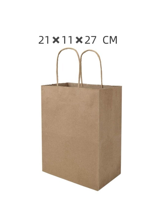 الهداياشراء منتجات: 10 أكياس هدايا متوسطة (21x11x27 سم) من ورق جلودي بني، لأفخر الزفاف والمناسبات والبضائع والمشتريات والسلع التجارية، أكياس هدايا - Image 4