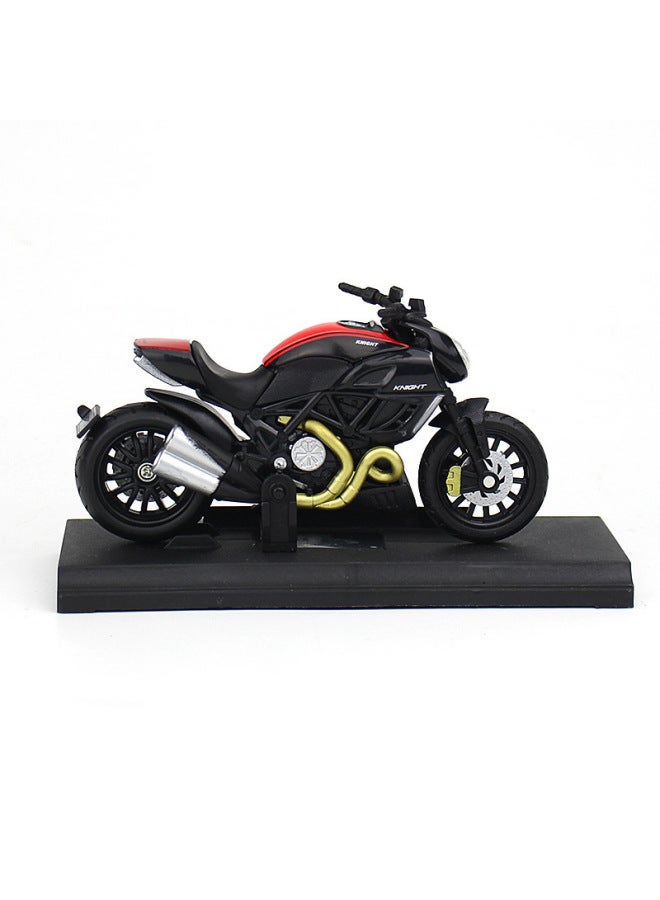 Creative Alloy Motorcycle Model Cake Decoration Women's Clothing Motorcycle Toy Car Model Decorative Ornament For Girls-Color:DKD Big Devil Street Car Black Red  - Image 1